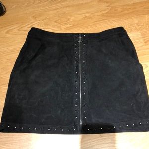 American Eagle studded Suede zipper skirt